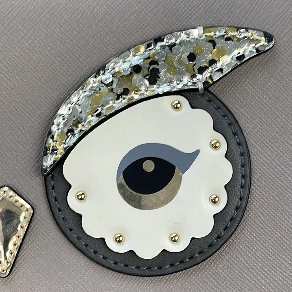 Kate Spade Star Bright Owl Crossbody Bag Gray